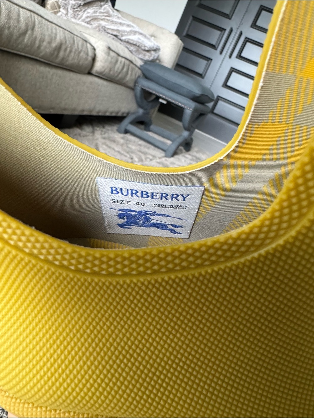Burberry Yellow Platform Chelsea Heeled Rain Booties - Picture 6 of 10